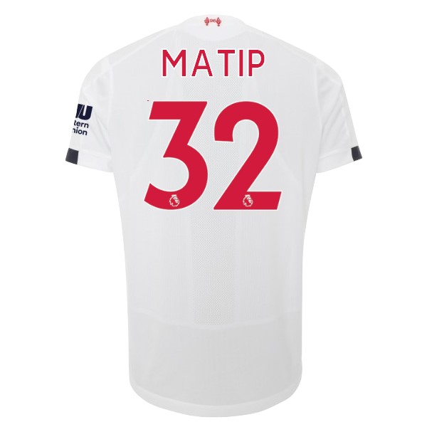 Camiseta Liverpool NO.32 Matip Segunda equipo 2019-20 Blanco
